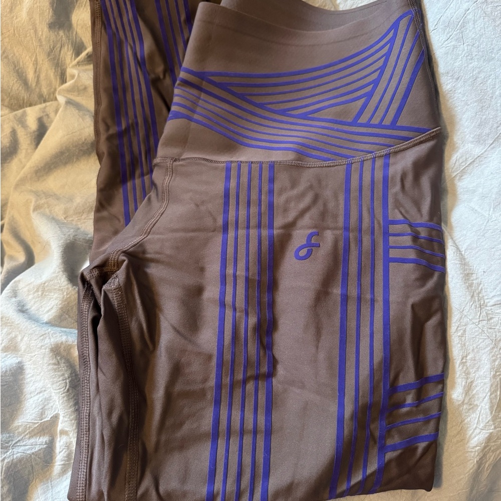Grey and Purple Fanka Leggings